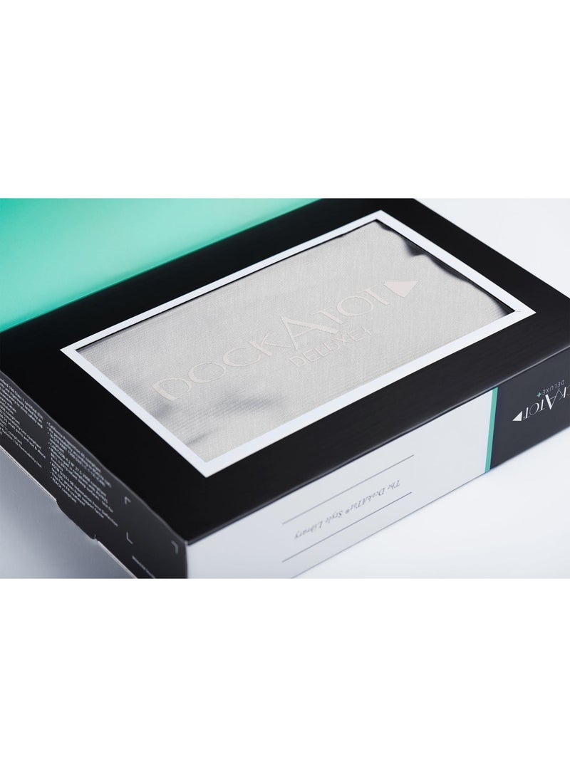 DockATot غطاء كبير، 9-36 م-رمادي ضبابي شيمبري - Image 1